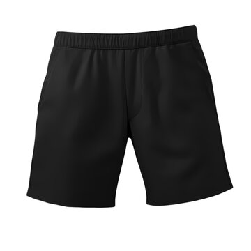 Black shorts isolated on transparent background