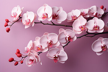 pink orchids in close-up as a background. exotic flowers.