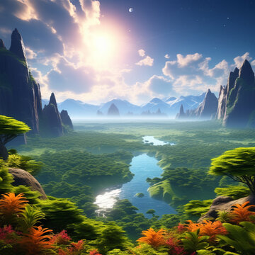 A beleza da natureza. A imagem &eacute; uma obra de arte que pode ser apreciada em v&aacute;rios n&iacute;veis. &Eacute; uma bela representa&ccedil;&atilde;o da natureza e pode evocar uma variedade de emo&ccedil;&otilde;es e pensamentos.