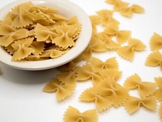 Farfalle Pasta Noodles Uncooked Photography