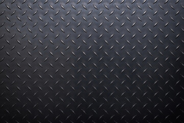 dark steel plate with diamond print. gray metal texture. - obrazy, fototapety, plakaty