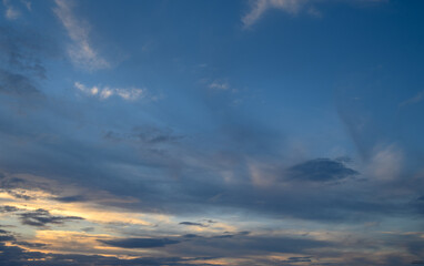 blue sunset sky with clouds over the Mediterranean sea in winter 7