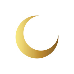 Moon and stars vector icon on background. Flat Moon Icon. Night symbol. Vector illustration. EPS10.