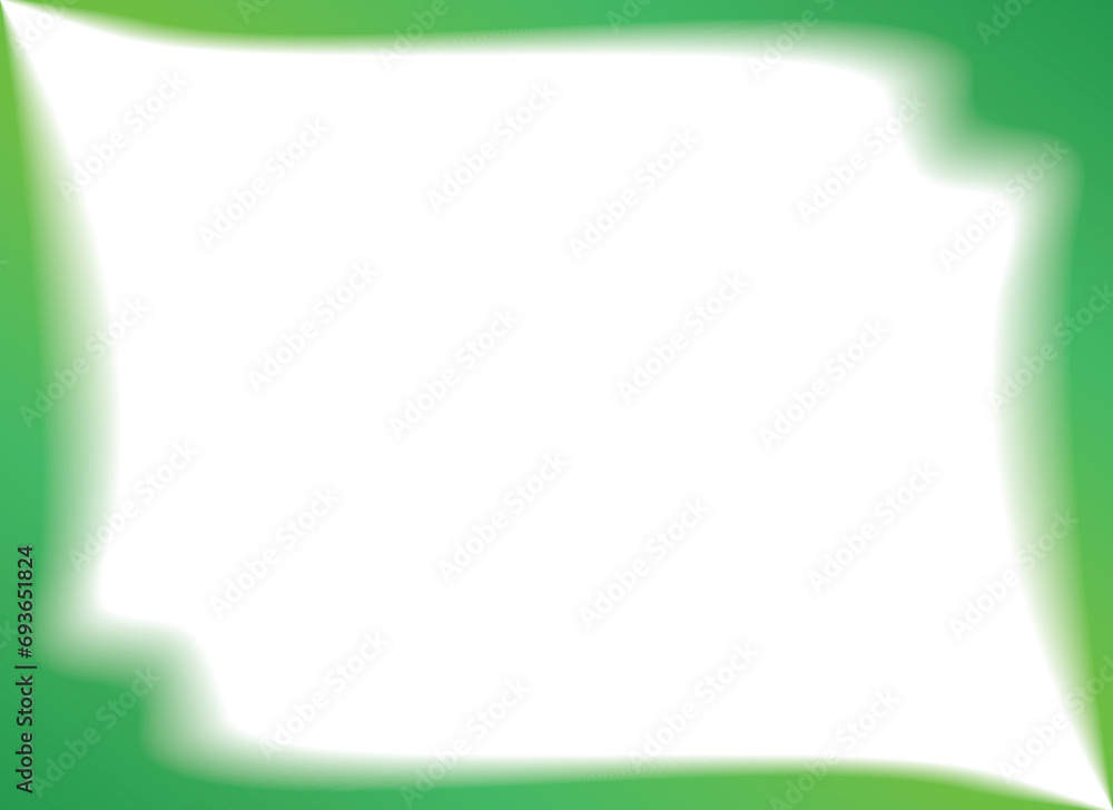 Poster rectangular blurred gradient green border. vector illustration.
