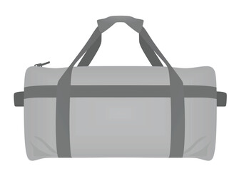 Grey textile bag. vector illustration