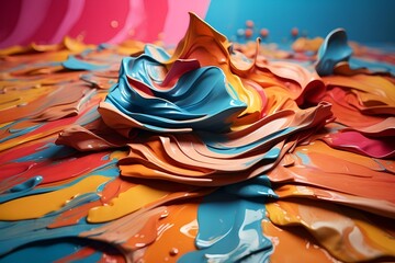 Colorful paint spills for use as backgrounds or computer wallpaper