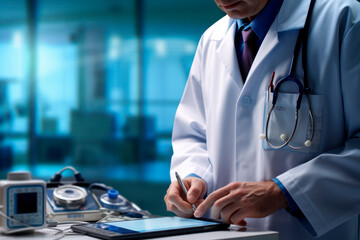 doctor analyzing an x-ray