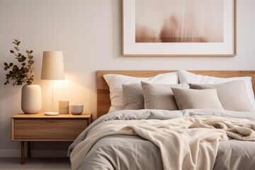Fototapeta na wymiar Interior of modern contemporary bedroom