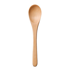 Wooden spoon isolated on transparent background