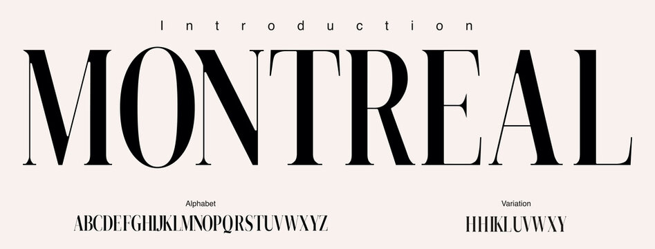 Elegant font classic fashion Designs. Typography modern serif fonts condensed decorative concept. vector illustration