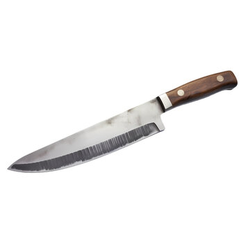 Kitchen knife isolated on transparent background