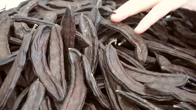 dried carob fruit, carob from forest fruits