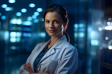Obraz premium Portrait of a smiling female doctor 