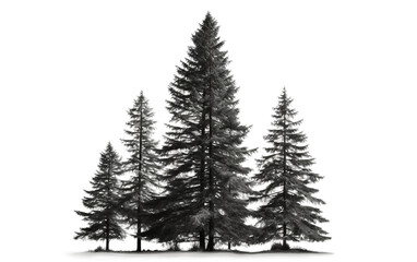 Exploring the Robustness of a Fir Tree in Nature's Symphony Isolated on Transparent Background PNG.