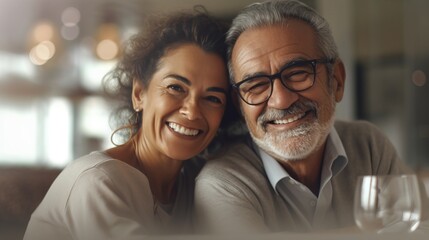 Fototapeta premium smiling loving older couple