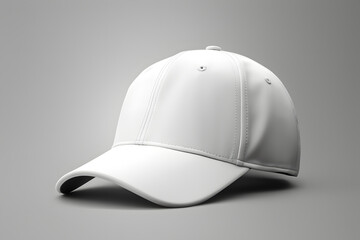 White baseball cap mock up isolated on white background