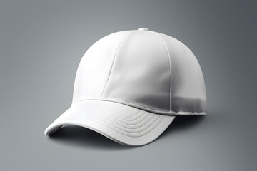 White baseball cap mock up isolated on white background