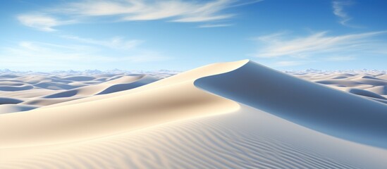 Fototapeta na wymiar White sand dunes in desert