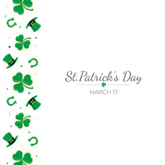 Banner for St. Patrick's Day.Vector illustration.Minimal design.