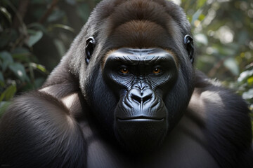 The largest of the great apes, gorillas