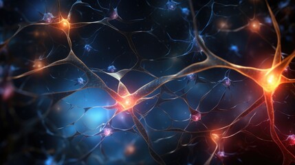 Neurons cells concept