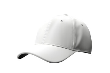 White Baseball cap mock up isolated on transparent background