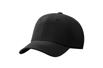 Black Baseball cap mock up isolated on transparent background