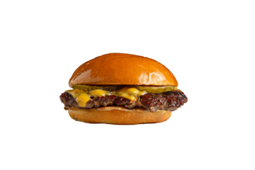 hamburguesa pepinillos simple fondo transparente