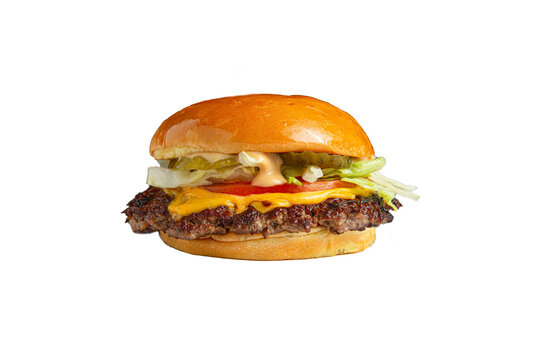 hamburguesa simple fondo transparente