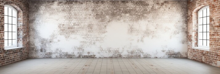 Vintage white painted brick wall texture background for design, decor, and creative projects