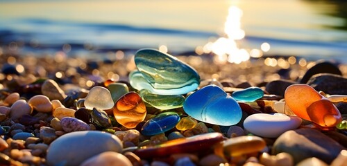 beads on the beach