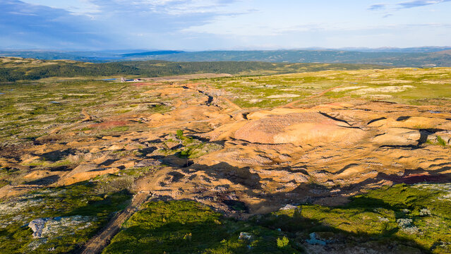 Historic iron mine Kongens Gruve in Unesco heritage R&oslash;ros in Norway