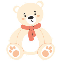 white teddy bear toy