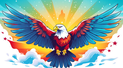 a soaring eagle