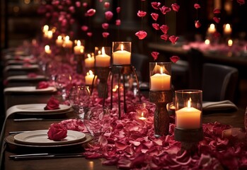 candles and christmas decorations Generating By AI Technology