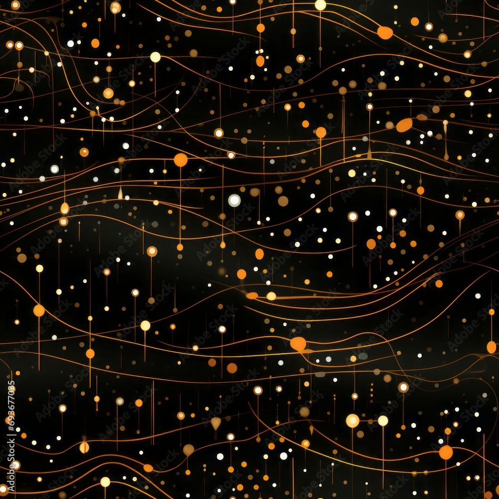 Poster Seamless abstract geometric gold pattern vectors with retro modern texture for design projects
