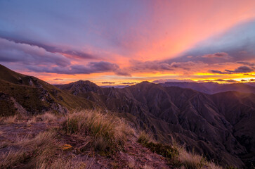 Beautiful sunset shoot in Wanaka, New Zealand. Photo taken from Roys Peak.