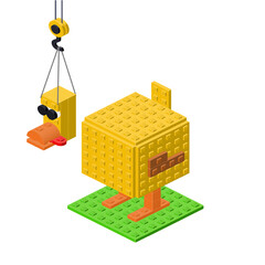 Duck meat production concept. Vector