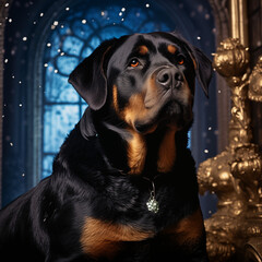 Fototapeta premium Gothic Rottweiler