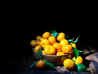 still life with fruits tangerine 