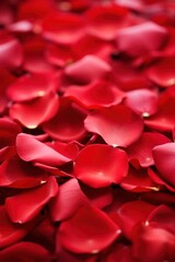 red rose petals with copy space. Simple yet elegant option for Valentine's Day