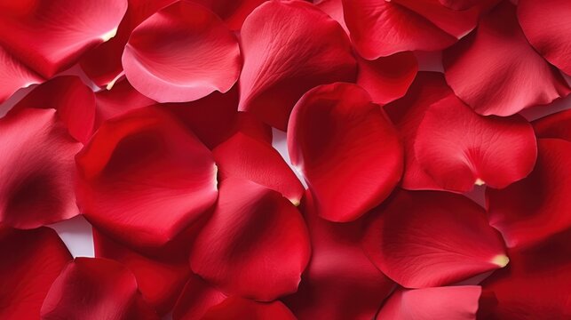red rose petals with copy space. Simple yet elegant option for Valentine's Day