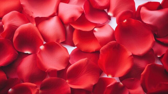 red rose petals with copy space. Simple yet elegant option for Valentine's Day