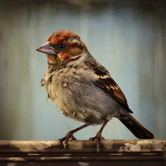 Ethereal 19th Century Hand-Painted Ambrotype Sparrow Photography with Rich Colors & Textures