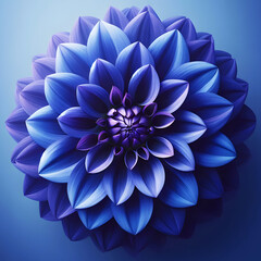 abstract blue flower