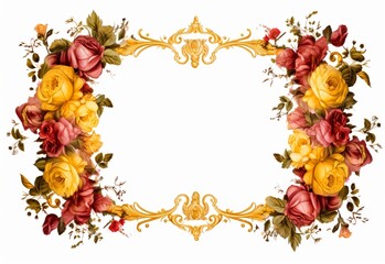 frame with flowers Generating By AI Technology