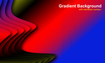 Background with beautiful gradient with elevation contour