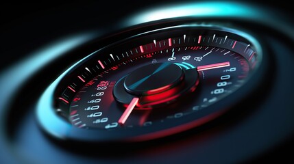 futuristic car speedometer gauge dial generative AI