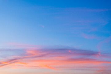 Stratus single group cloud at twilight