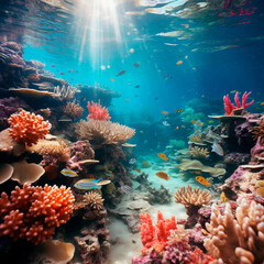 fondo del mar arrecife colorido